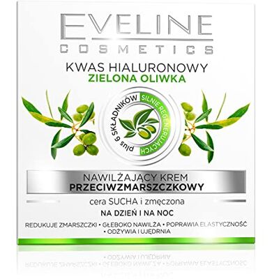 EVELINE COSMETICS Hydratační krém proti vráskám den/noc s kyselinou hyaluronovou a zelenou olivou 50 ml EVELINE COSMETICS Hydratační krém proti vráskám den/noc s kyselinou hyaluronovou a zelenou olivou 50 ml