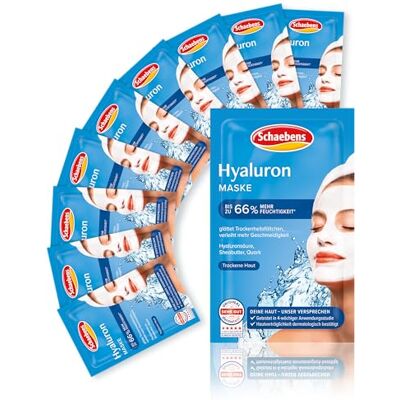 Schaebens Hyaluron Maske, (10x 10ml) balení 10 ks Hydrp Boost s kyselinou hyaluronovou, bambuckým máslem a tvarohem pro všechny typy pleti Schaebens Hyaluron Maske, (10x 10ml) balení 10 ks Hydrp Boost s kyselinou hyaluronovou, bambuckým máslem a tvarohem pro všechny typy pleti