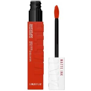 Maybelline New York Super Stay Matte Ink Spiced Up rtěnka na 16H drží, matný povrch, odolná proti líbání a rozmazání bez obarvení, vysoce pigmentovaná barva, nuance: 330 Innovator, 5 ml Maybelline New York Super Stay Matte Ink Spiced Up rtěnka na 16H drží, matný povrch, odolná proti líbání a rozmazání bez obarvení, vysoce pigmentovaná barva, nuance: 330 Innovator, 5 ml