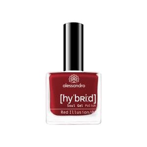 Alessandro HYBRID lak Red Illusion červený tón v pouhých 3 krocích perfektní nehty bez LED -vydrží až 10 dní! 8 ml Alessandro HYBRID lak Red Illusion červený tón v pouhých 3 krocích perfektní nehty bez LED -vydrží až 10 dní! 8 ml