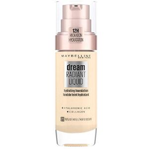 Maybelline New York Make Up, Dream Radiant Liquid Make-up, tekutý podklad, č. 01 Natural Ivory, 30 ml Maybelline New York Make Up, Dream Radiant Liquid Make-up, tekutý podklad, č. 01 Natural Ivory, 30 ml