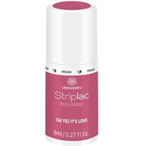Alessandro Striplac UV lak na nehty Yes it's Love – šetrný a dlouhotrvající – snadné odstranění díky technologii Peel-Off – veganský a netestovaný na zvířatech – 8 ml Alessandro Striplac UV lak na nehty Yes it's Love – šetrný a dlouhotrvající – snadné odstranění díky technologii Peel-Off – veganský a netestovaný na zvířatech – 8 ml