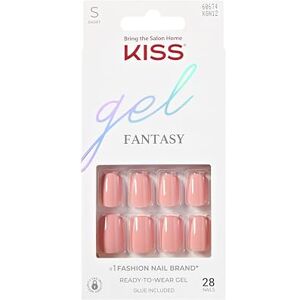 Kiss Gel Fantasy "Ribbons" růžová corral krátká – 28 umělých nehtů v salonní kvalitě k nalepení DIY, 2 g lepidlo na nehty, 1 tyčinka na manikúru, 1 mini pilník Kiss Gel Fantasy "Ribbons" růžová corral krátká – 28 umělých nehtů v salonní kvalitě k nalepení DIY, 2 g lepidlo na nehty, 1 tyčinka na manikúru, 1 mini pilník