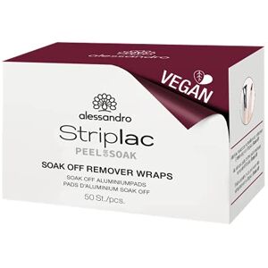 Alessandro Striplac Soak Off Remover Wraps Soak Off hliníkové podložky pro odstranění striplac / LED laků na nehty, 50 kusů Alessandro Striplac Soak Off Remover Wraps Soak Off hliníkové podložky pro odstranění striplac / LED laků na nehty, 50 kusů