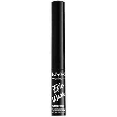 NYX PROFESSIONAL MAKEUP Epic Wear Semi-Permanent Liquid Liner, dlouhá životnost, voděodolná, oční linky a body art na obličej a tělo, matný povrch, barva: safírová NYX PROFESSIONAL MAKEUP Epic Wear Semi-Permanent Liquid Liner, dlouhá životnost, voděodolná, oční linky a body art na obličej a tělo, matný povrch, barva: safírová