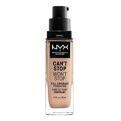NYX PROFESSIONAL MAKEUP Can't Stop Won't Stop Full Coverage Foundation, dlouhotrvající, voděodolný, veganská receptura, matovaná pleť, barevný odstín: Light NYX PROFESSIONAL MAKEUP Can't Stop Won't Stop Full Coverage Foundation, dlouhotrvající, voděodolný, veganská receptura, matovaná pleť, barevný odstín: Light
