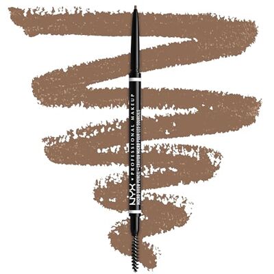 NYX PROFESSIONAL MAKEUP Tužka na obočí, Micro Brow Pencil, oboustranně s vytahovací tužkou na obočí a kartáčkem, voděodolná, tužka na obočí, veganská receptura, barevný odstín: 01 šedohnědá NYX PROFESSIONAL MAKEUP Tužka na obočí, Micro Brow Pencil, oboustranně s vytahovací tužkou na obočí a kartáčkem, voděodolná, tužka na obočí, veganská receptura, barevný odstín: 01 šedohnědá