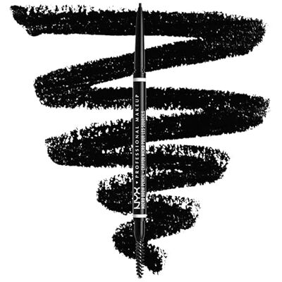NYX PROFESSIONAL MAKEUP Tužka na obočí, Micro Brow Pencil, oboustranně s vytahovací tužkou na obočí a kartáčkem, voděodolná, tužka na obočí, veganská receptura, barevný odstín: 08 černá NYX PROFESSIONAL MAKEUP Tužka na obočí, Micro Brow Pencil, oboustranně s vytahovací tužkou na obočí a kartáčkem, voděodolná, tužka na obočí, veganská receptura, barevný odstín: 08 černá