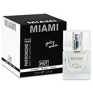 HOT Pheromone Parfum Miami Man 30 ml I dynamická pánská vůně se svěží, kořeněnými dřevitými vůněmi a feromony bez zápachu I pro intenzivní přitažlivost I pánský parfém HOT Pheromone Parfum Miami Man 30 ml I dynamická pánská vůně se svěží, kořeněnými dřevitými vůněmi a feromony bez zápachu I pro intenzivní přitažlivost I pánský parfém