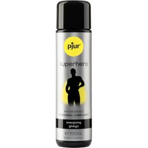 Pjur Superhero Energizing Glide – lubrikační gel na vodní bázi s ginkgo – působí posilujícím a stimulujícím účinkem – pro všechny muže, kteří chtějí více (100 ml) Pjur Superhero Energizing Glide – lubrikační gel na vodní bázi s ginkgo – působí posilujícím a stimulujícím účinkem – pro všechny muže, kteří chtějí více (100 ml)
