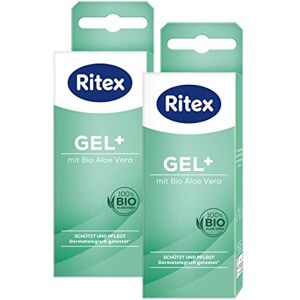 Ritex Gel+ s bio Aloe Vera – lubrikační gel na vodní bázi přirozeně 2 x 50 ml, bio lubrikační gel chrání a ošetřuje, bez vůní a barviv – vhodný pro kondomy, dermatologicky testováno, vyrobeno v Ritex Gel+ s bio Aloe Vera – lubrikační gel na vodní bázi přirozeně 2 x 50 ml, bio lubrikační gel chrání a ošetřuje, bez vůní a barviv – vhodný pro kondomy, dermatologicky testováno, vyrobeno v
