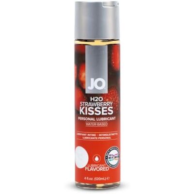 JO System H2O Lubricant Strawberry Kisses 120 ml lubrikační prostředek na bázi vody, chutná jako pravé jahody, bezpečný pro kondomy JO System H2O Lubricant Strawberry Kisses 120 ml lubrikační prostředek na bázi vody, chutná jako pravé jahody, bezpečný pro kondomy