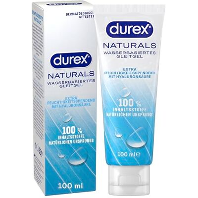 Durex Naturals Extra hydratační lubrikační gel – 100% přírodní lubrikační prostředek s kyselinou hyaluronovou – dermatologicky testován a vhodný pro pH – 100 ml Durex Naturals Extra hydratační lubrikační gel – 100% přírodní lubrikační prostředek s kyselinou hyaluronovou – dermatologicky testován a vhodný pro pH – 100 ml