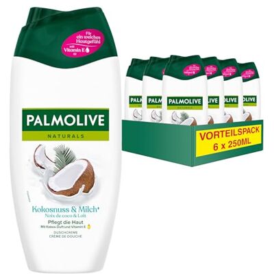 Palmolive Naturals kokosový a mléčný sprchový krém 250 ml s kokosovou vůní a vitaminem E Palmolive Naturals kokosový a mléčný sprchový krém 250 ml s kokosovou vůní a vitaminem E