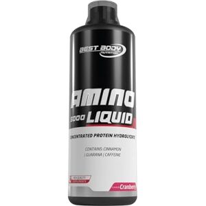 Best Body Nutrition Amino Liquid 5000 brusinek, vysoce kvalitní protein jako likvid, aminokyseliny, 1000 ml Best Body Nutrition Amino Liquid 5000 brusinek, vysoce kvalitní protein jako likvid, aminokyseliny, 1000 ml