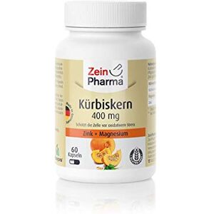 ZeinPharma Dýňová semínka extrakt 400 mg 60 kapslí (3 týdny zásoba) bez lepku, veganský, košer a halal, 28 g ZeinPharma Dýňová semínka extrakt 400 mg 60 kapslí (3 týdny zásoba) bez lepku, veganský, košer a halal, 28 g