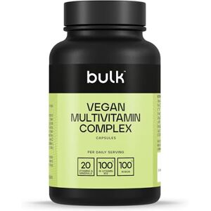 Bulk Veganský multivitamínový komplex, minerální látky, veganské multivitamíny, 90 kapslí Bulk Veganský multivitamínový komplex, minerální látky, veganské multivitamíny, 90 kapslí