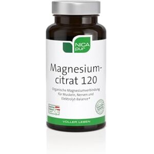 NICApur Citrát hořečnatý 120 60 kapslí po 120 mg citrátu hořečnatého veganský NICApur Citrát hořečnatý 120 60 kapslí po 120 mg citrátu hořečnatého veganský
