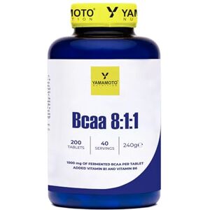 Yamamoto Nutrition , BCAA 8:1:1 200 tablet, doplněk stravy z aminokyselin s rozvětveným řetězcem s vitamínem B1 a B6, doplněk pro sportovce Yamamoto Nutrition , BCAA 8:1:1 200 tablet, doplněk stravy z aminokyselin s rozvětveným řetězcem s vitamínem B1 a B6, doplněk pro sportovce