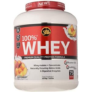 ALL STARS 100% WHEY PROTEIN 2270 g I proteinový prášek s koncentrací Whey & Isolat I lahodný prášek s nízkým obsahem tuku I kvalitní proteinový prášek I krémový proteinový koktejl s vůní jogurtu Peach ALL STARS 100% WHEY PROTEIN 2270 g I proteinový prášek s koncentrací Whey & Isolat I lahodný prášek s nízkým obsahem tuku I kvalitní proteinový prášek I krémový proteinový koktejl s vůní jogurtu Peach
