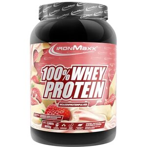 IronMaxx 100% Whey Protein prášek 900 g Strawberry White Chocolate krémový proteinový koktejl s BCAA a EAAs High Protein, Low Carb & bez cukru ideální pro růst svalů a fitness IronMaxx 100% Whey Protein prášek 900 g Strawberry White Chocolate krémový proteinový koktejl s BCAA a EAAs High Protein, Low Carb & bez cukru ideální pro růst svalů a fitness