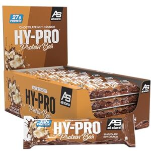 ALL STARS Hy-Pro BIG BAR Chocolate Nut Crunch I 24 x 100 g proteinová tyčinka vč. 28 g proteinů z mléčných bílkovin a Whey-Protein I velké proteinové bary vč. 43 g sacharidů I saturační proteinové ALL STARS Hy-Pro BIG BAR Chocolate Nut Crunch I 24 x 100 g proteinová tyčinka vč. 28 g proteinů z mléčných bílkovin a Whey-Protein I velké proteinové bary vč. 43 g sacharidů I saturační proteinové
