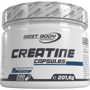 Best Body Nutrition Kreatin kapsle – 200 kusů – 3,5 g kreatin monohydrát v denní dávce – pro dospělé s intenzivním fyzickým zatížením – alternativa k prášku – bez barviv Best Body Nutrition Kreatin kapsle – 200 kusů – 3,5 g kreatin monohydrát v denní dávce – pro dospělé s intenzivním fyzickým zatížením – alternativa k prášku – bez barviv