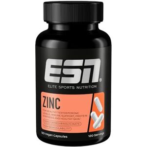ESN Zinc, 120 kapslí, bisglycinát zinečnatý, 25 mg zinku v jedné kapsli, veganský ESN Zinc, 120 kapslí, bisglycinát zinečnatý, 25 mg zinku v jedné kapsli, veganský