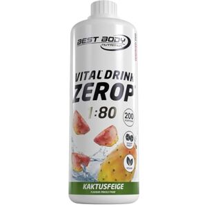 Best Body Nutrition ZEROP Vital koncentrát bez cukru a nápojů, sirup, kaktusový fík, bez aspartamu, 1 l, poskytuje 80 l nápoj, fitness nápoj s vitamíny B1 B6, niacin, nízkokalorický výrobník sody Best Body Nutrition ZEROP Vital koncentrát bez cukru a nápojů, sirup, kaktusový fík, bez aspartamu, 1 l, poskytuje 80 l nápoj, fitness nápoj s vitamíny B1 B6, niacin, nízkokalorický výrobník sody