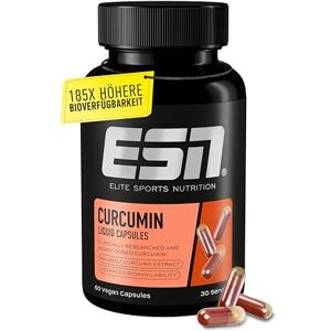 ESN Kurkuma kapsle, 60 kapslí, 1000 mg kurkuminu v každé porci, z patentovaného přípravku NovaSOL, 185 x vyšší biologická dostupnost díky tekuté formě, veganské ESN Kurkuma kapsle, 60 kapslí, 1000 mg kurkuminu v každé porci, z patentovaného přípravku NovaSOL, 185 x vyšší biologická dostupnost díky tekuté formě, veganské
