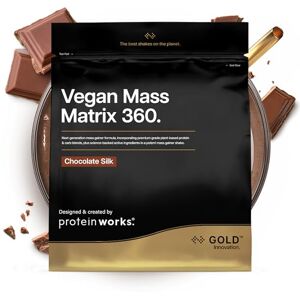 THE PROTEIN WORKS Protein Works Vegan Mass Matrix 360 – GOLD Innovation, veganská masová gainer, doplněk pro zvýšení hmotnosti, mix tří proteinů, aminokyseliny, proteinový koktejl, čokoládový hedvábí, 5 porcí, 1 kg THE PROTEIN WORKS Protein Works Vegan Mass Matrix 360 – GOLD Innovation, veganská masová gainer, doplněk pro zvýšení hmotnosti, mix tří proteinů, aminokyseliny, proteinový koktejl, čokoládový hedvábí, 5 porcí, 1 kg