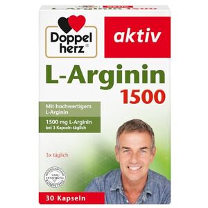 Doppelherz L-arginin 1500 s vysoce kvalitní aminokyselinou L-arginin 30 kapslí bez lepku a laktózy Doppelherz L-arginin 1500 s vysoce kvalitní aminokyselinou L-arginin 30 kapslí bez lepku a laktózy