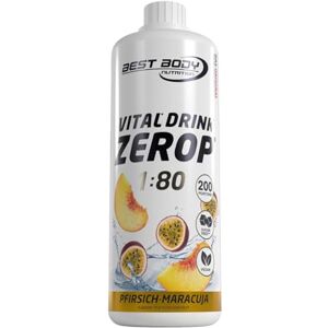 Best Body Nutrition ZEROP Vital Koncentrát bez cukru, sirup, broskev, maracuja bez aspartamu, 1 l, poskytuje 80 l nápoj, fitness nápoj s vitamíny B1 B6, niacin, nízkokalorický výrobník sody Best Body Nutrition ZEROP Vital Koncentrát bez cukru, sirup, broskev, maracuja bez aspartamu, 1 l, poskytuje 80 l nápoj, fitness nápoj s vitamíny B1 B6, niacin, nízkokalorický výrobník sody