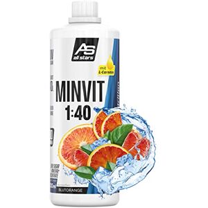 ALL STARS Minvit + L-karnitin Koncentrální vitamin Drink, 1 l krvavý pomeranč – sirup s nízkým obsahem cukru s minerálními látkami a vitamínem s vitaminem B1, B6, B12, obsahuje draslík, hořčík a ALL STARS Minvit + L-karnitin Koncentrální vitamin Drink, 1 l krvavý pomeranč – sirup s nízkým obsahem cukru s minerálními látkami a vitamínem s vitaminem B1, B6, B12, obsahuje draslík, hořčík a