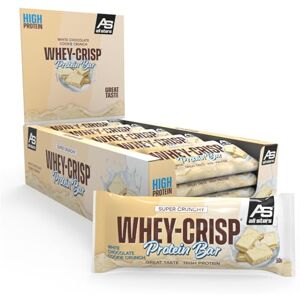 ALL STARS Whey-Crisp Protein Bars White Chocolate Cookie Crunch Protein Tyčinka potažená čokoládou a rafinovaná s Whey-Crispies – s 15 g bílkovin na tyčinku – 25 x 50 g ALL STARS Whey-Crisp Protein Bars White Chocolate Cookie Crunch Protein Tyčinka potažená čokoládou a rafinovaná s Whey-Crispies – s 15 g bílkovin na tyčinku – 25 x 50 g