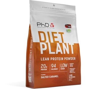 PhD Nutrition Diet Plant Protein prášek Vegan 1 kg solený karamel, vysoce proteinový bílkovinový prášek s 20 g bílkovin v jedné porci, s CLA a L-karnitinem PhD Nutrition Diet Plant Protein prášek Vegan 1 kg solený karamel, vysoce proteinový bílkovinový prášek s 20 g bílkovin v jedné porci, s CLA a L-karnitinem