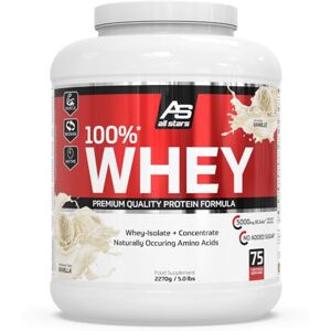 ALL STARS 100% Whey Protein prášek 2270 g vanilka krémový koktejl s až 80 % bílkovinami, obsahuje cenné aminokyseliny, nízký obsah tuku a s nízkým obsahem sacharidů ALL STARS 100% Whey Protein prášek 2270 g vanilka krémový koktejl s až 80 % bílkovinami, obsahuje cenné aminokyseliny, nízký obsah tuku a s nízkým obsahem sacharidů