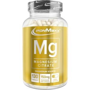 IronMaxx Hořčík 130 kapslí vysoce kvalitní hořčík na podporu svalové funkce 150 mg hořčíku v jedné porci bez hovězí želatiny IronMaxx Hořčík 130 kapslí vysoce kvalitní hořčík na podporu svalové funkce 150 mg hořčíku v jedné porci bez hovězí želatiny
