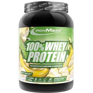 IronMaxx 100% Whey Protein prášek 900 g – banánový jogurt krémový proteinový koktejl s BCAA a EAAs High Protein, Low Carb & bez cukru ideální pro růst svalů a fitness IronMaxx 100% Whey Protein prášek 900 g – banánový jogurt krémový proteinový koktejl s BCAA a EAAs High Protein, Low Carb & bez cukru ideální pro růst svalů a fitness