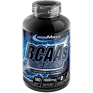 IronMaxx BCAA Ultra silné BCAA tablety vysoké dávky 180 ks, cenné aminokyseliny, bez cukru, optimální poměr L-leucinu, L-valinu a L-isoleucinu 2:1:1 IronMaxx BCAA Ultra silné BCAA tablety vysoké dávky 180 ks, cenné aminokyseliny, bez cukru, optimální poměr L-leucinu, L-valinu a L-isoleucinu 2:1:1