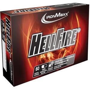 IronMaxx Hellfire – 60 kapslí doplněk stravy s rostlinnými extrakty, kofeinem, niacinem a cholinem pro aktivní fáze receptura s vysokými dávkami IronMaxx Hellfire – 60 kapslí doplněk stravy s rostlinnými extrakty, kofeinem, niacinem a cholinem pro aktivní fáze receptura s vysokými dávkami