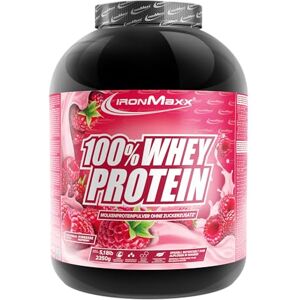 IronMaxx 100% Whey Protein prášek 2350 g – malina krémový proteinový koktejl s BCAA a EAAs High Protein, Low Carb & bez cukru ideální pro růst svalů, dieta a fitness IronMaxx 100% Whey Protein prášek 2350 g – malina krémový proteinový koktejl s BCAA a EAAs High Protein, Low Carb & bez cukru ideální pro růst svalů, dieta a fitness