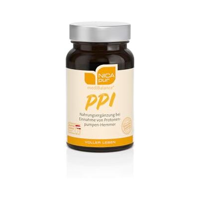 NICApur mediBalance PPI I I živiny při užívání inhibitorů protonové pumpy & blokátorů žaludeční kyseliny I s B12, B6, C a D, kyselinou listovou, hořčíkem a železem I čistá substance bez přísad I 30 kapslí NICApur mediBalance PPI I I živiny při užívání inhibitorů protonové pumpy & blokátorů žaludeční kyseliny I s B12, B6, C a D, kyselinou listovou, hořčíkem a železem I čistá substance bez přísad I 30 kapslí