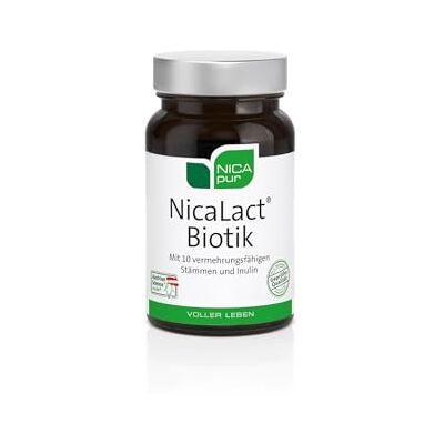 NICApur NicaLact Biotik 10 vysoce koncentrovaných kmenů bakterií 20 kapslí NICApur NicaLact Biotik 10 vysoce koncentrovaných kmenů bakterií 20 kapslí
