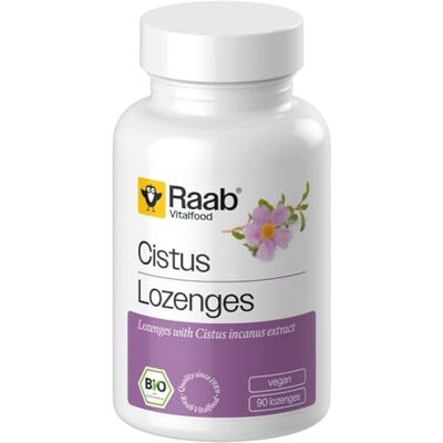 Raab Vitalfood Bio Cistus Pastillen, Nahrungsergänzungsmittel mit Extrakt aus Cistus incanus, Bräunlich, 90 Stück Raab Vitalfood Bio Cistus Pastillen, Nahrungsergänzungsmittel mit Extrakt aus Cistus incanus, Bräunlich, 90 Stück