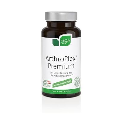 NICApur ® ArthroPlex® Premium, pro chrupavky a klouby, se speciálním komplexem ActiJoy®, vitamíny C a D, mangan a kadidlový extrakt, čistá látka bez přísad, 60 kapslí NICApur ® ArthroPlex® Premium, pro chrupavky a klouby, se speciálním komplexem ActiJoy®, vitamíny C a D, mangan a kadidlový extrakt, čistá látka bez přísad, 60 kapslí