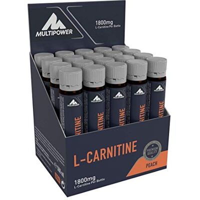Multipower L-Carnitine Liquid broskev – Pre Workout Booster pro zvýšenou výkonnost – doplněk stravy po 1800 mg l karnitinu – 20 x 25 ml Multipower L-Carnitine Liquid broskev – Pre Workout Booster pro zvýšenou výkonnost – doplněk stravy po 1800 mg l karnitinu – 20 x 25 ml