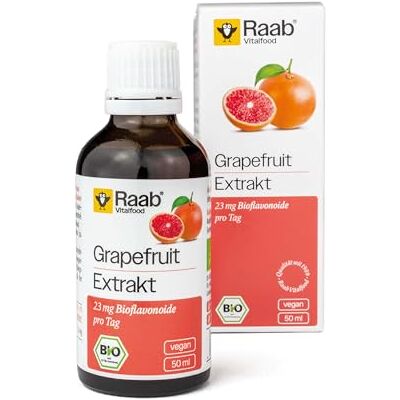 Raab Vitalfood Bio extrakt ze jader grapefruitu s bioflavonoidy, kapkami, surovinou z jižní Evropy, veganský, bio certifikovaný, 50 ml Raab Vitalfood Bio extrakt ze jader grapefruitu s bioflavonoidy, kapkami, surovinou z jižní Evropy, veganský, bio certifikovaný, 50 ml