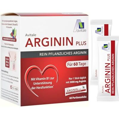 Avitale Arginin plus tyčinky pro přípravu pitného roztoku s 3000 mg čistě rostlinného argininu, vitamínu B1, B6, B12 a kyseliny listové, 354 g Avitale Arginin plus tyčinky pro přípravu pitného roztoku s 3000 mg čistě rostlinného argininu, vitamínu B1, B6, B12 a kyseliny listové, 354 g