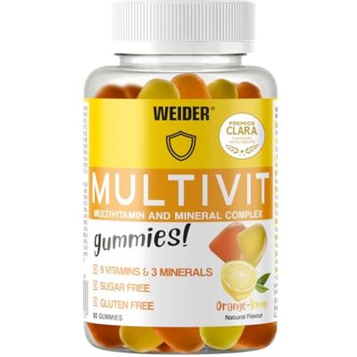 Weider Multivitové gumy, multivitamínové gumoví medvídci, chutné ovocné gumy, vitamíny a minerály ve vysokých dávkách, bez cukru, 40 porcí, 200 g Weider Multivitové gumy, multivitamínové gumoví medvídci, chutné ovocné gumy, vitamíny a minerály ve vysokých dávkách, bez cukru, 40 porcí, 200 g